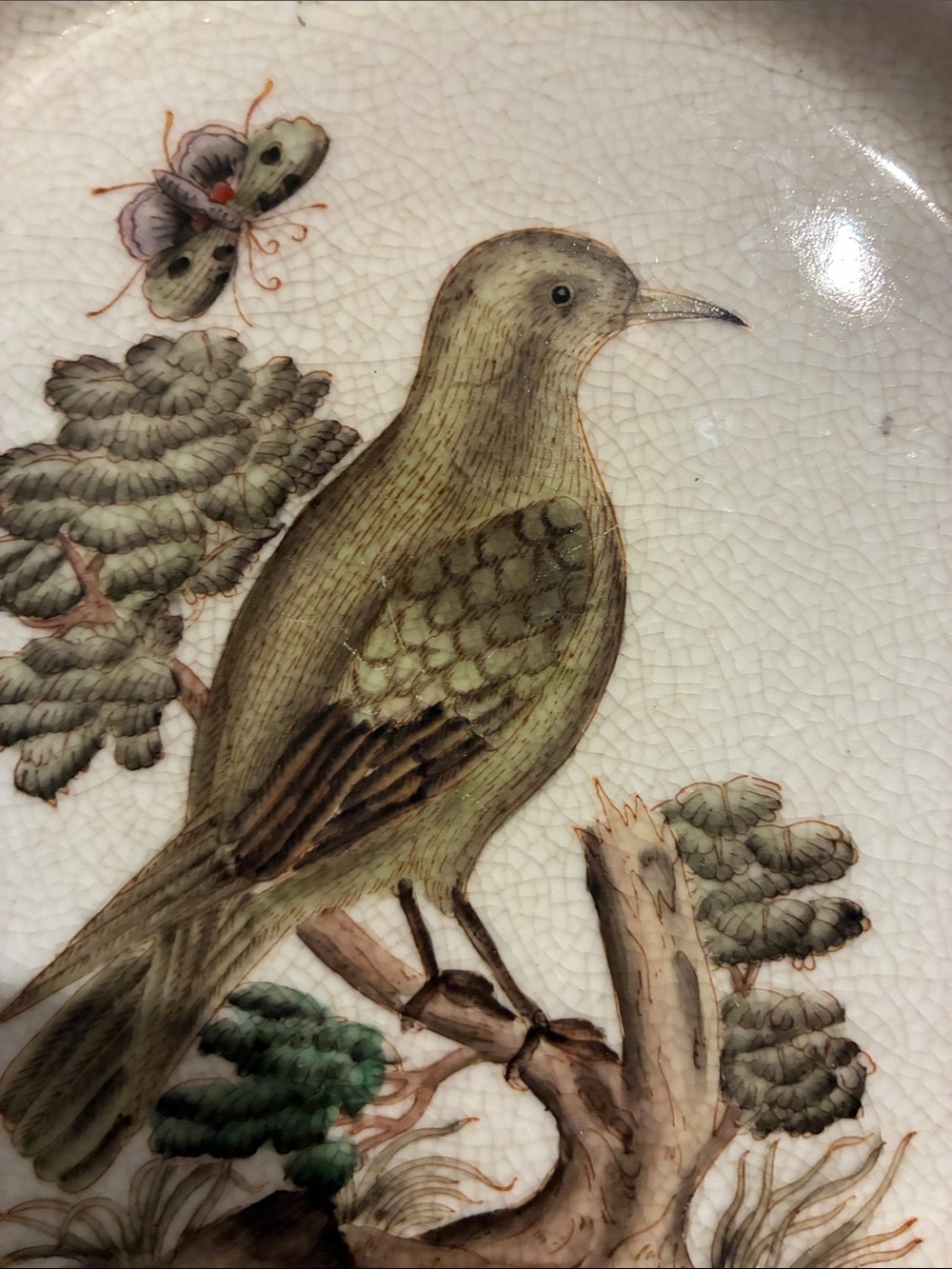 Vintage hand painted bird plate decor - Picture 2 of 6